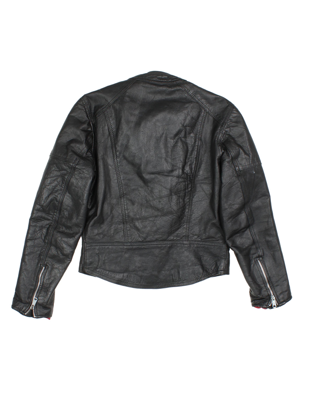 Leder-Bikerjacke (Größe S)