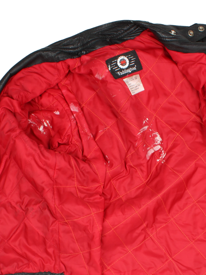 Leder-Bikerjacke (Größe S)