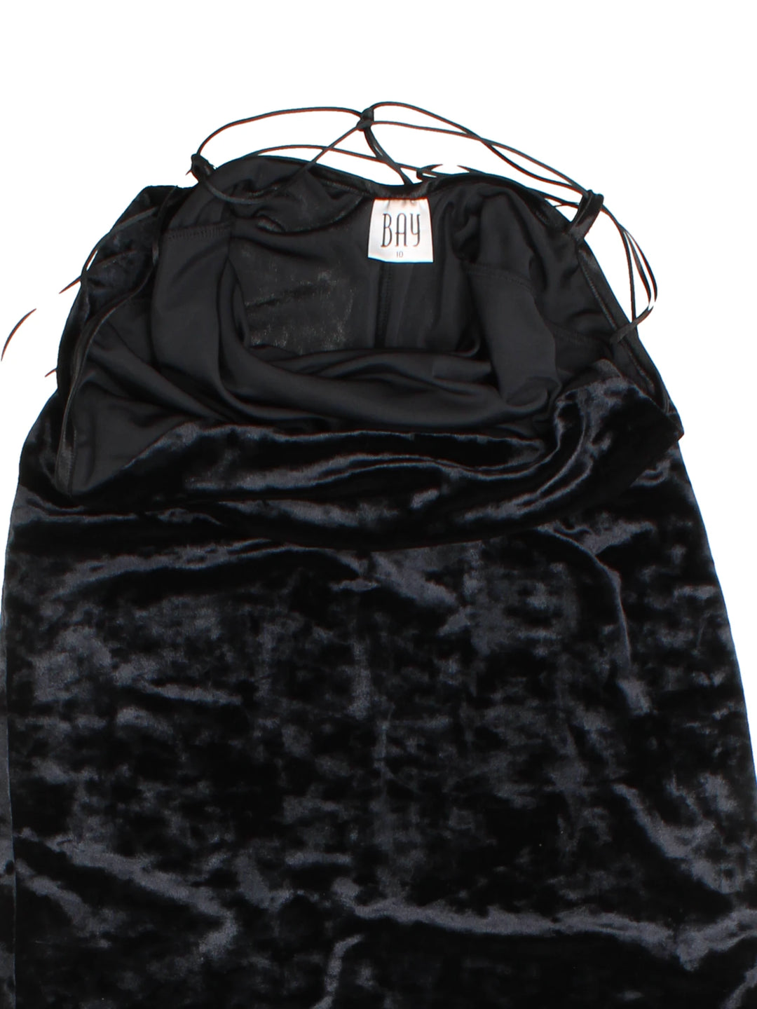 Y2K Samt-Maxikleid mit Rückenausschnitt (Größe XS)