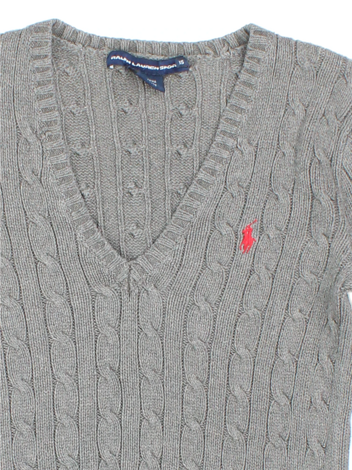 Ralph Lauren Strickpullover mit Zopfmuster (Größe XXS)