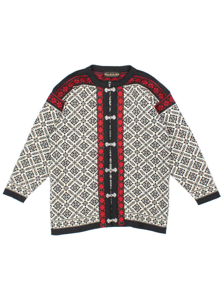 Nordischer Fair-Isle-Cardigan (Größe M)