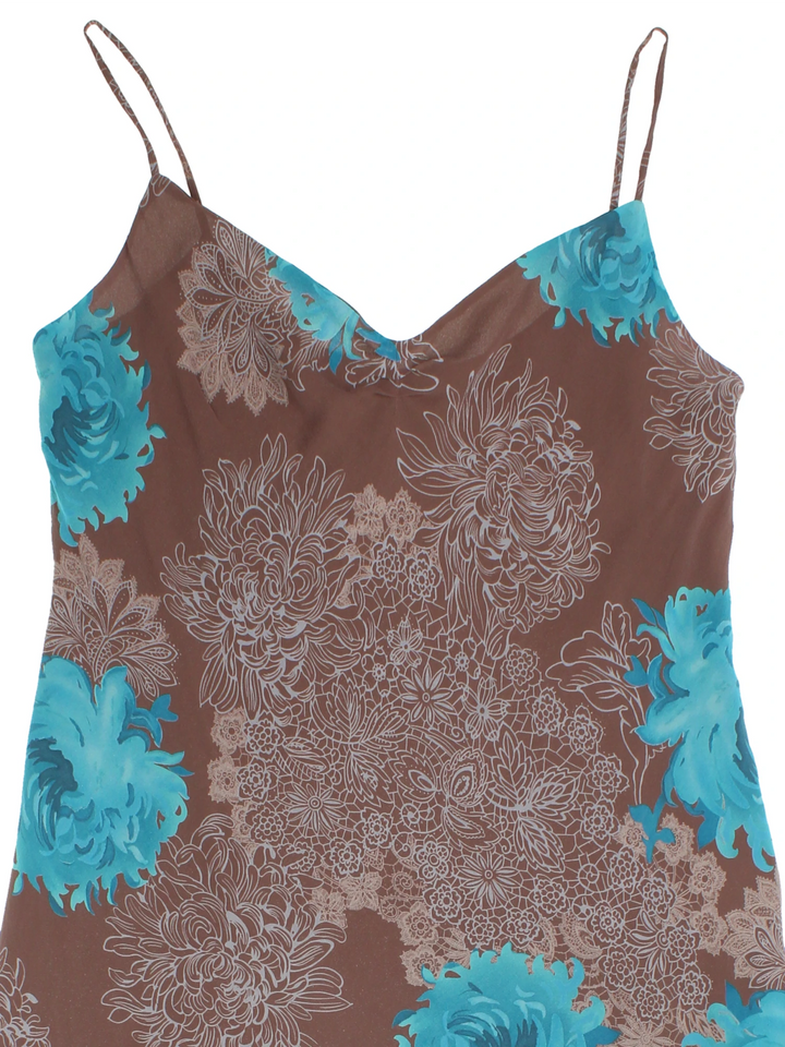 90er-Jahre-Blumen-Midikleid (Größe M)