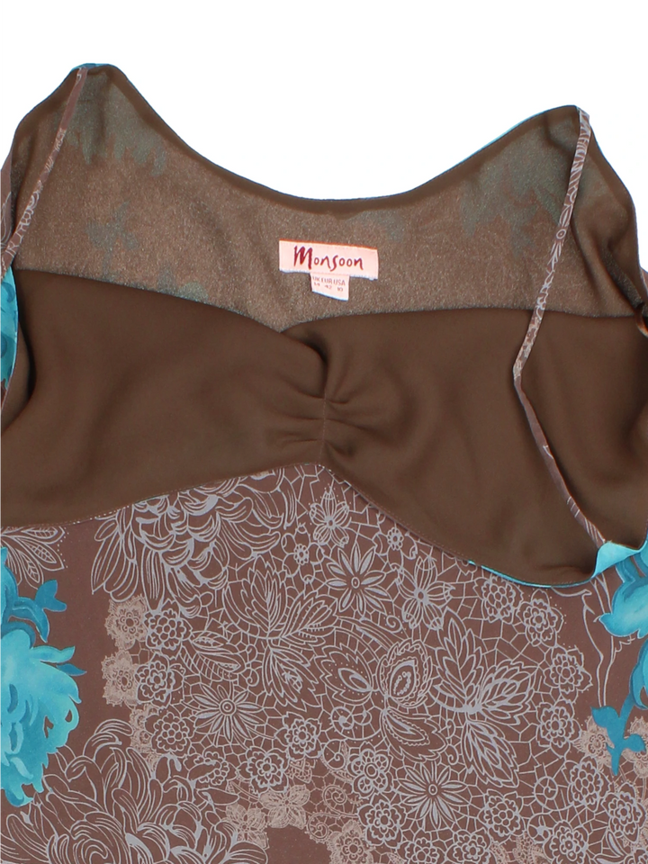 90er-Jahre-Blumen-Midikleid (Größe M)