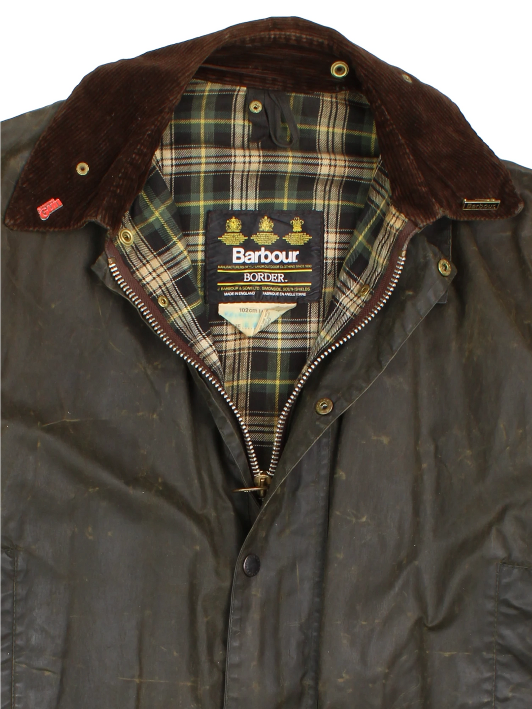 Barbour Border Wachsjacke (Größe L)