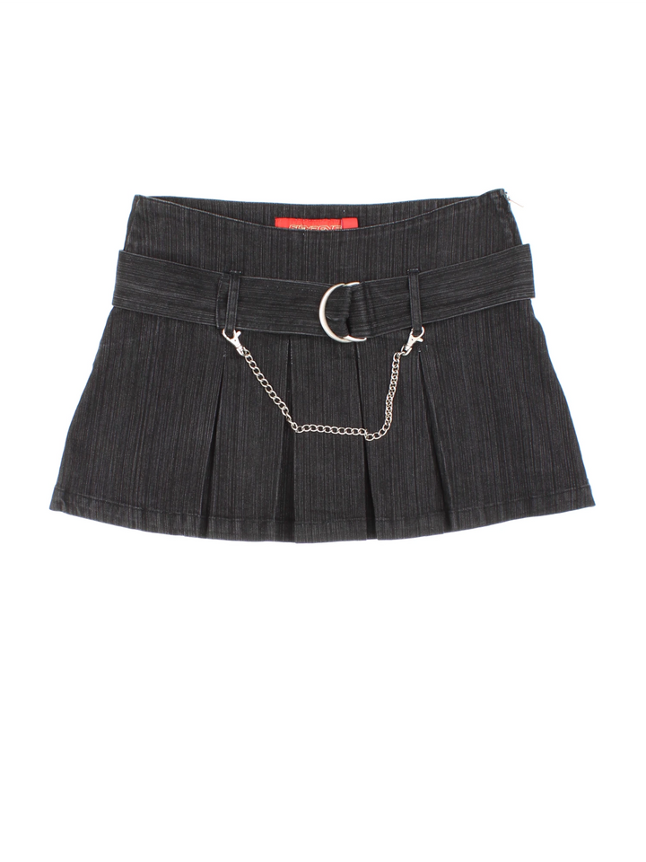 Y2K Pleated Mini Skirt (Size XL) - VintageFolk