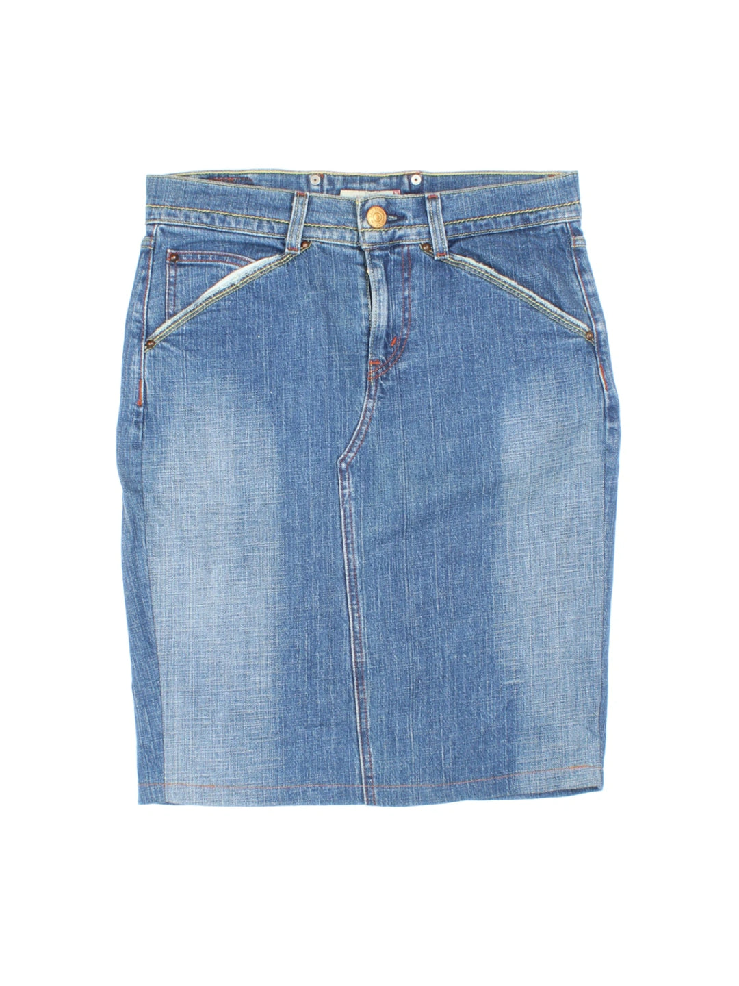 Levi Strauss Denim Midi Skirts (Size L) - VintageFolk