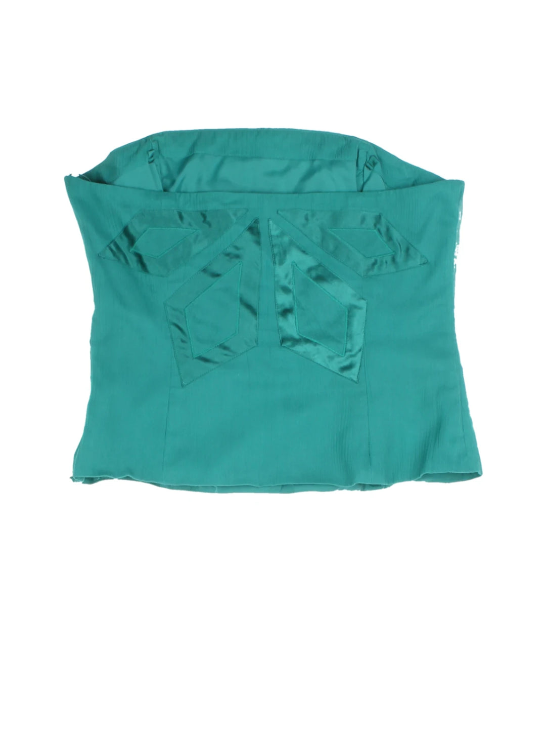 Y2K Appliqued Bandeau Top (Size XXS) - VintageFolk