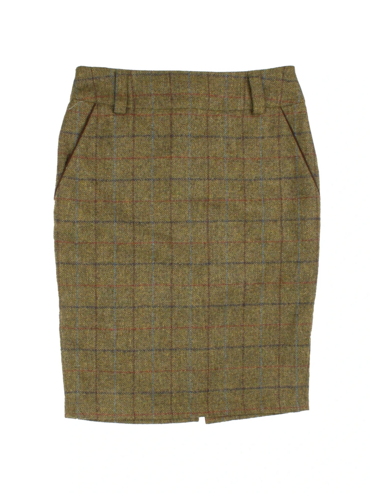 Barbour Tweed Pencil Skirt (Size XL) - VintageFolk