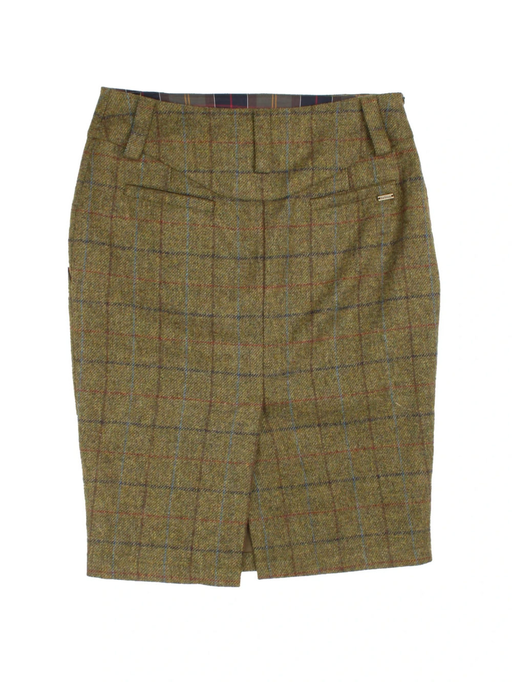 Barbour Tweed Pencil Skirt (Size XL) - VintageFolk
