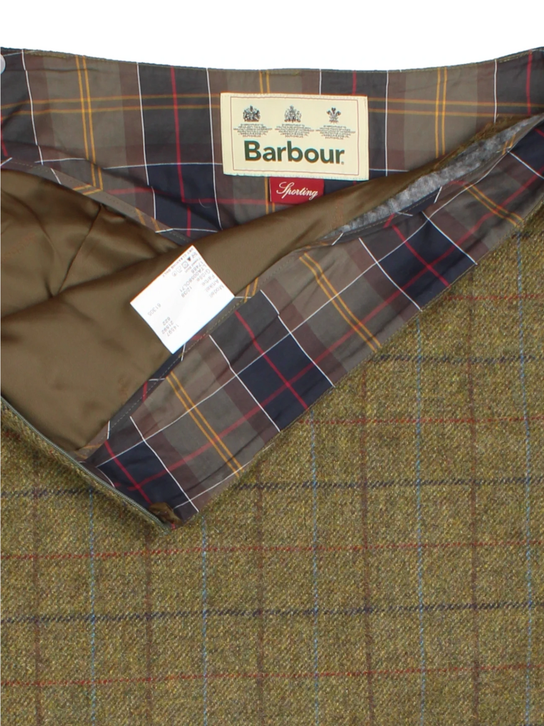 Barbour Tweed Pencil Skirt (Size XL) - VintageFolk