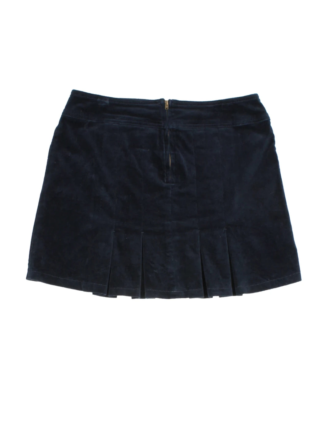 90's Cord Pleated Mini Skirt (Size XL) - VintageFolk