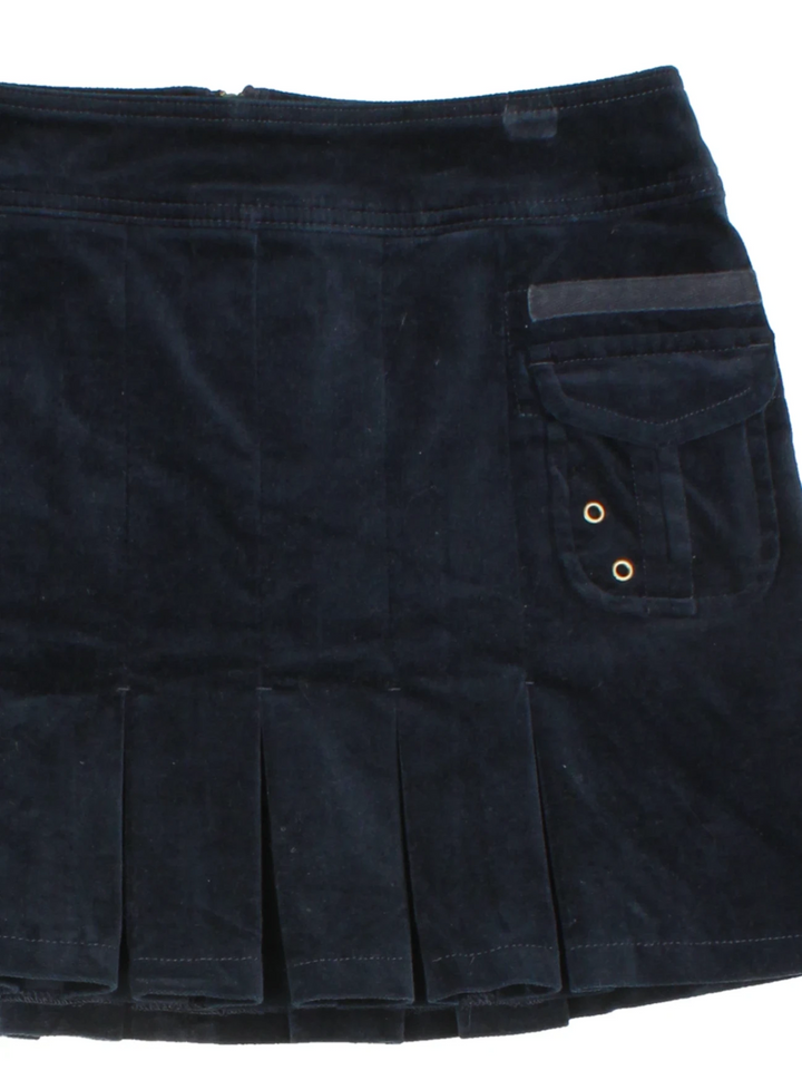 90's Cord Pleated Mini Skirt (Size XL) - VintageFolk