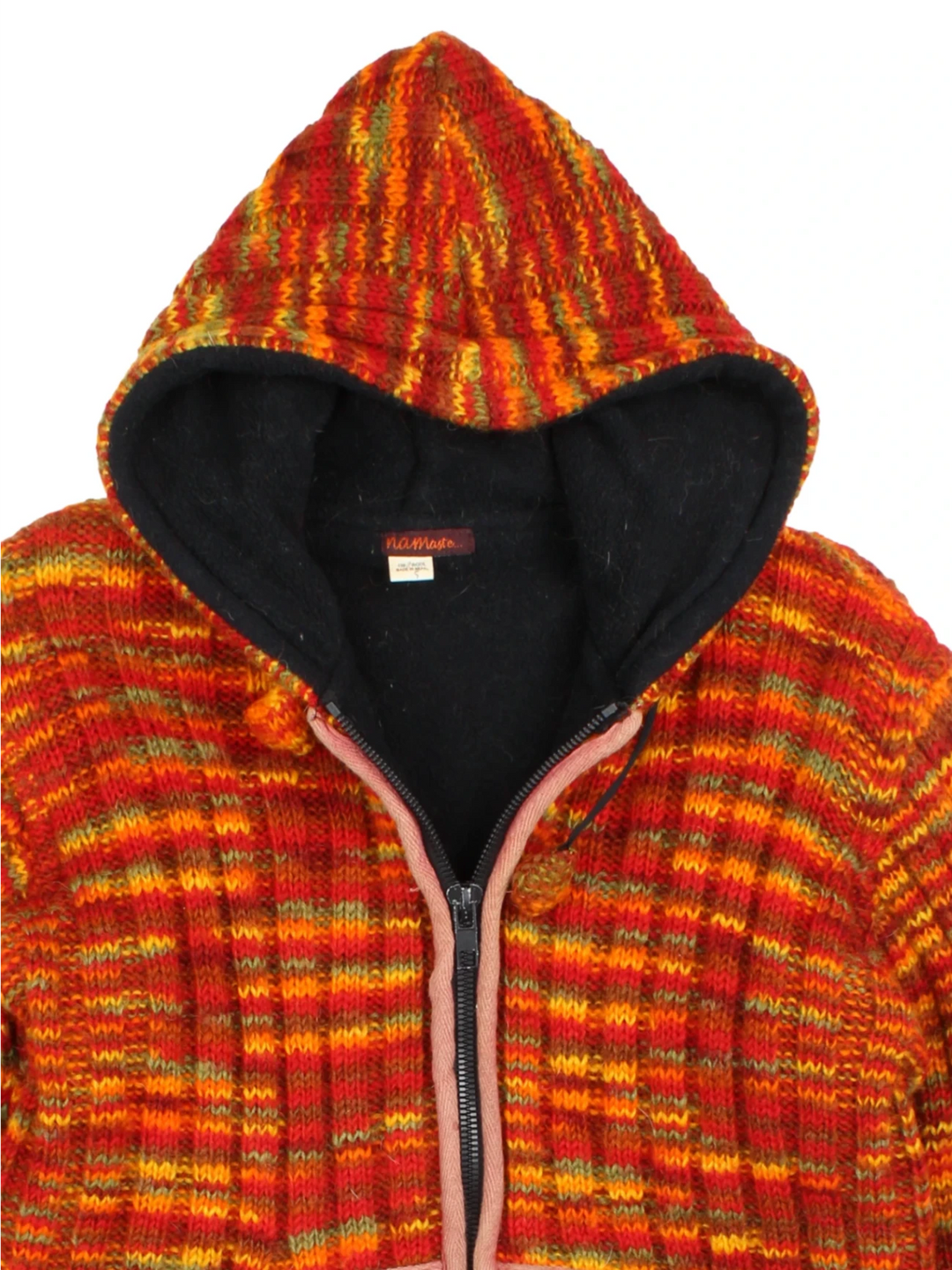 Nepal Woollen Zip Up Festival Cardigan (Size  M) - VintageFolk
