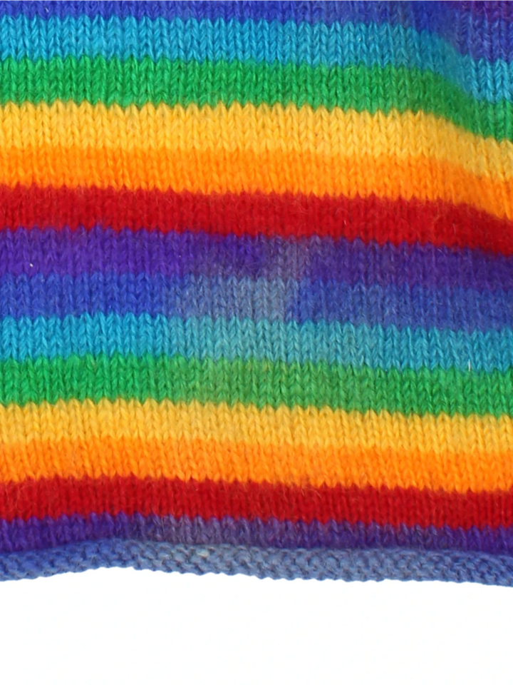 Vintage Rainbow Stripe Jumper (Size L) - VintageFolk