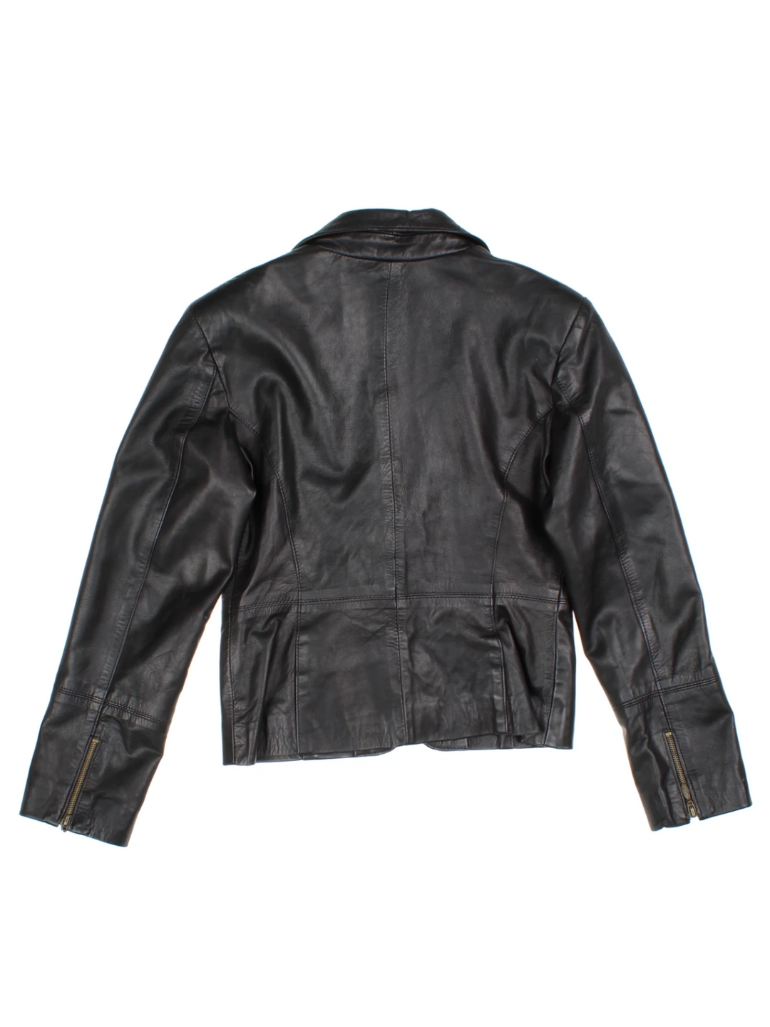 Y2K Leather Jacket (Size XS) - VintageFolk