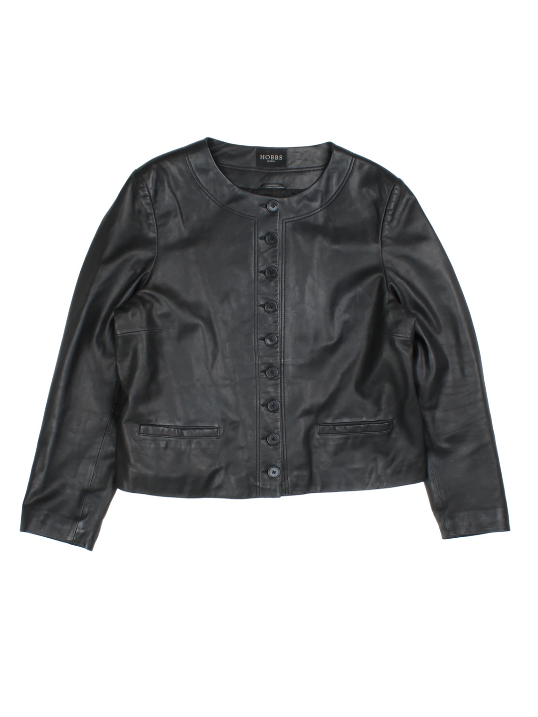 90's Hobbs Leather Jacket (Size M) - VintageFolk