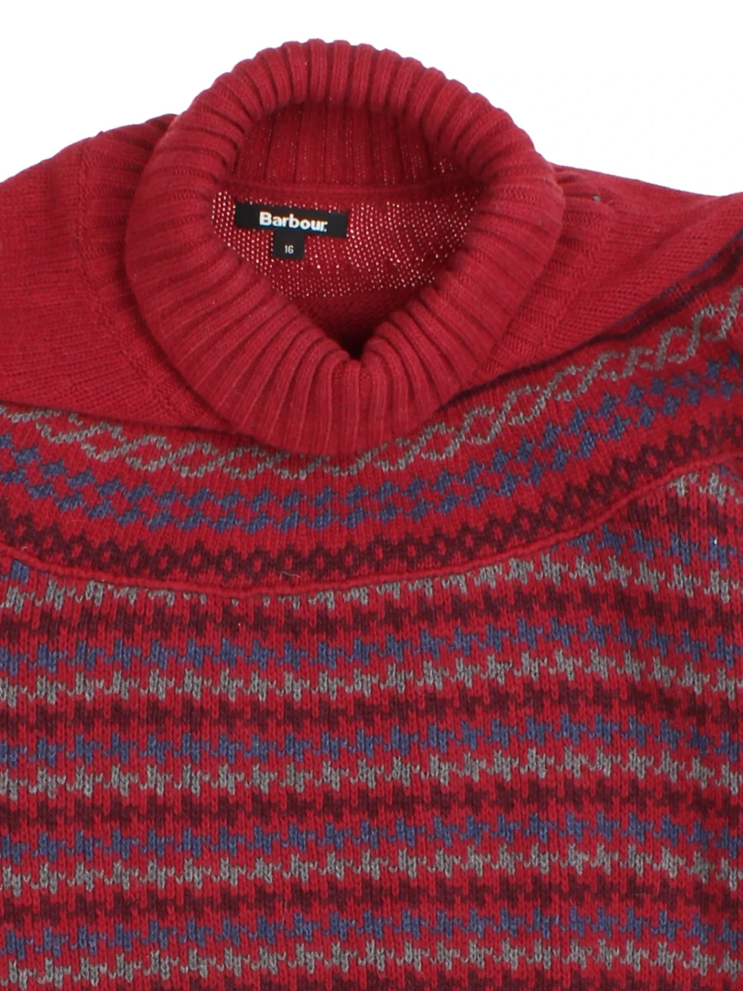 Barbour Houndstooth Roll Neck (Size M) - VintageFolk