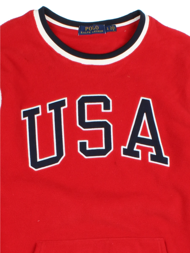 Ralph Lauren USA Fleece Crewneck Sweater (Size M)