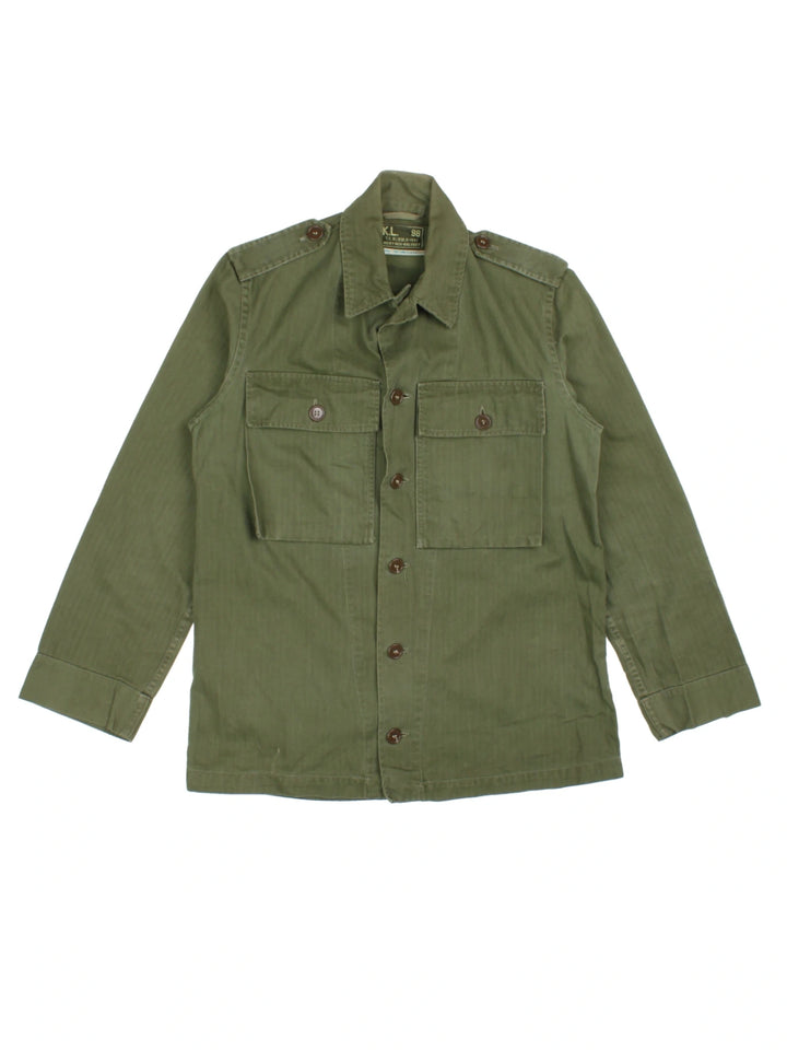 Dutch Army HBT Utility Shirt (Size S) - VintageFolk
