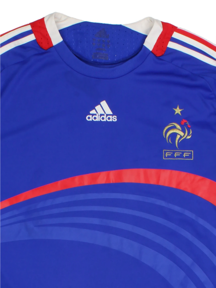 07-08 Adidas France Home Football Shirt (Size L) - VintageFolk