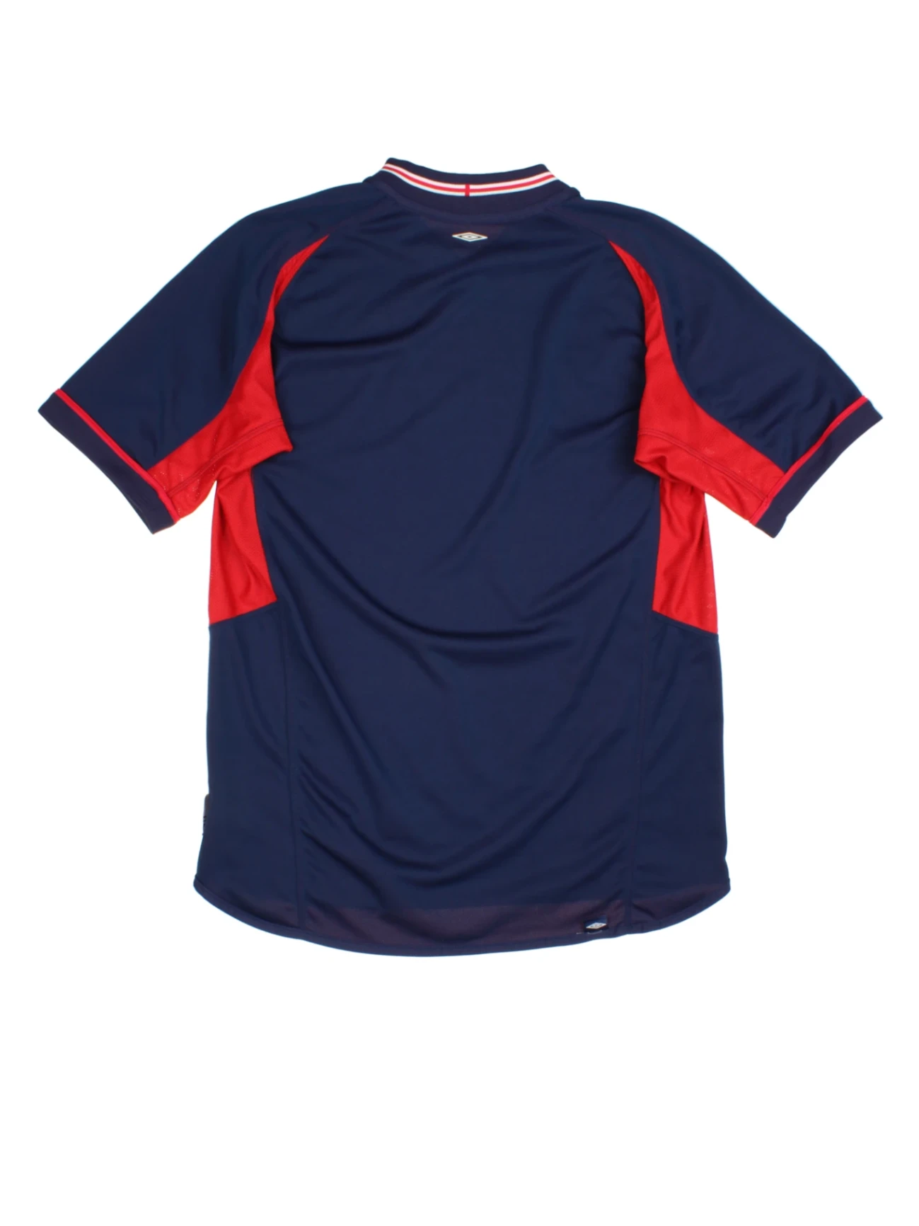 【UMBRO】激レア ENGLAND代表ユニフォームTシャツ ネイビー/赤 02-04 Umbro England Reversible Away Football Shirt (Size M