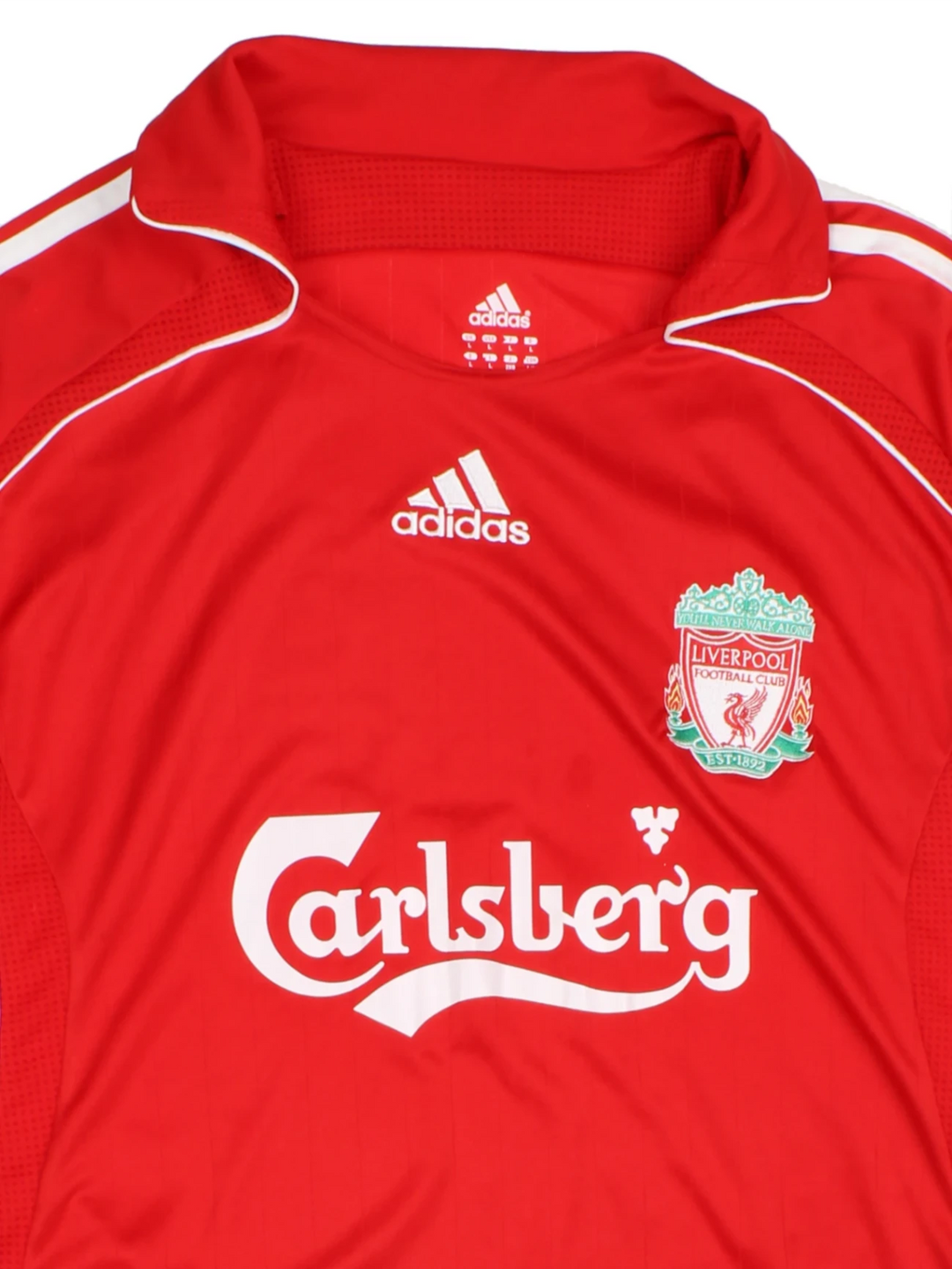 06-08 Adidas Liverpool FC Home Football Shirt (Size L) - VintageFolk