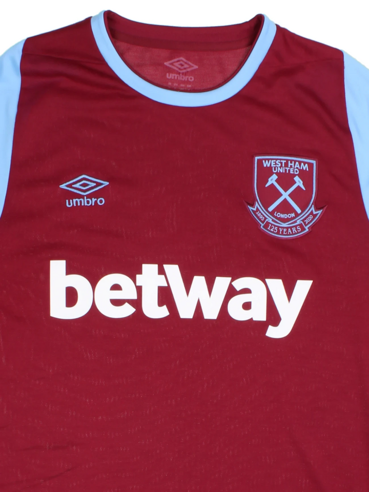 20-21 Umbro West Ham United Home Football Shirt (Size L)