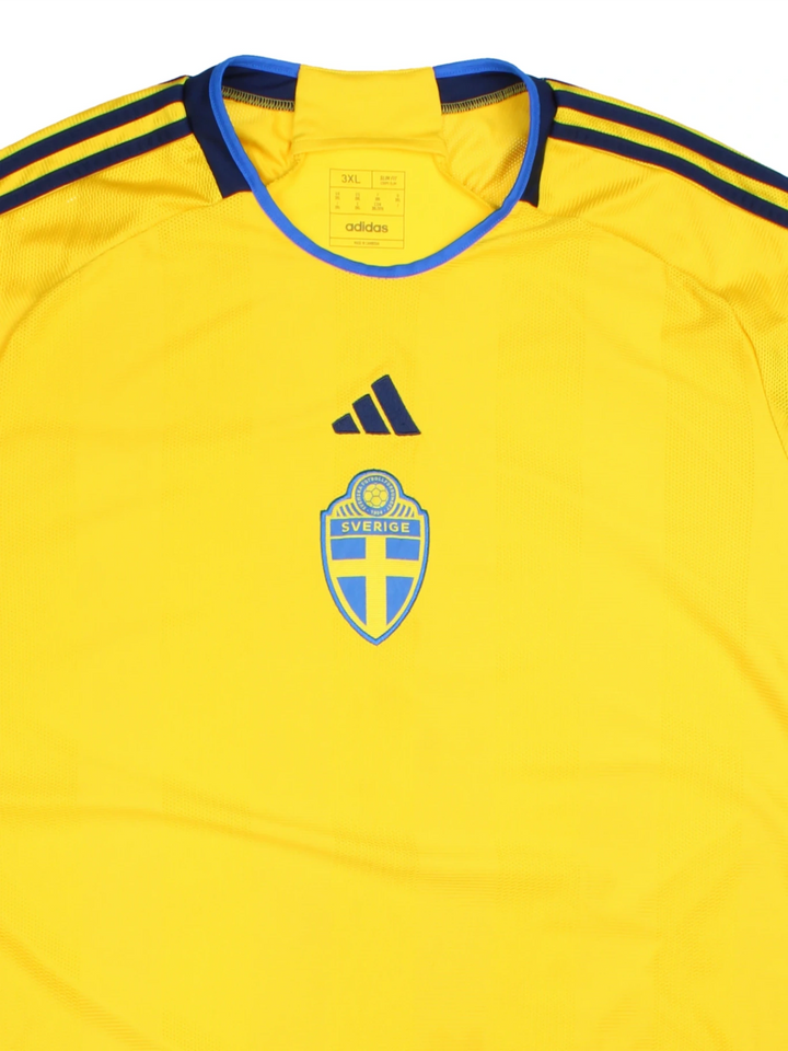 22-23 Adidas Sweden Home Football Shirt (Size XXXL) - VintageFolk