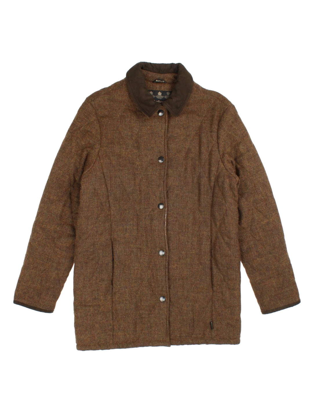 Barbour Quilted Shetland Tweed Jacket (Size S) - VintageFolk