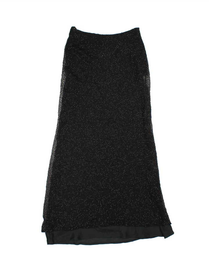 90's Hobbs Beaded Maxi Skirt (Size XS) - VintageFolk