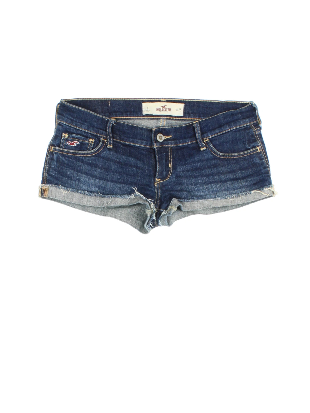 Y2K Hollister Denim Micro Shorts (Size L) - VintageFolk