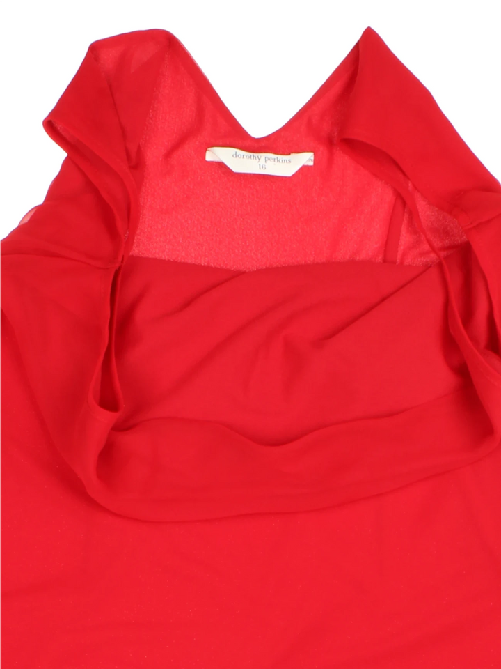 Y2K Sheer Layered Midi Dress (Size M) - VintageFolk
