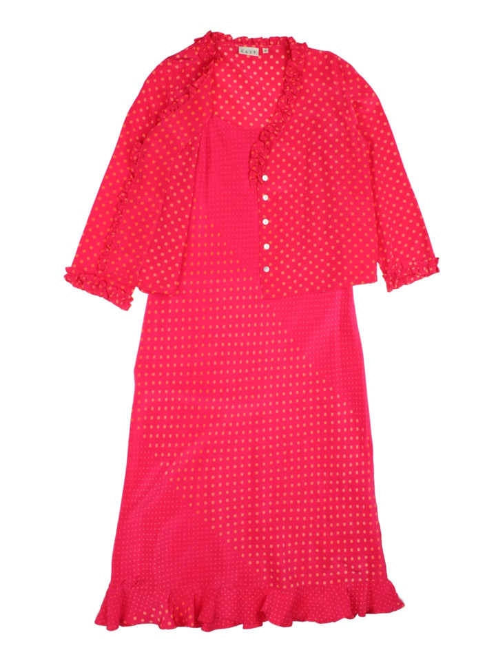 90's Pola Dot Co-Ord (Size S) - VintageFolk