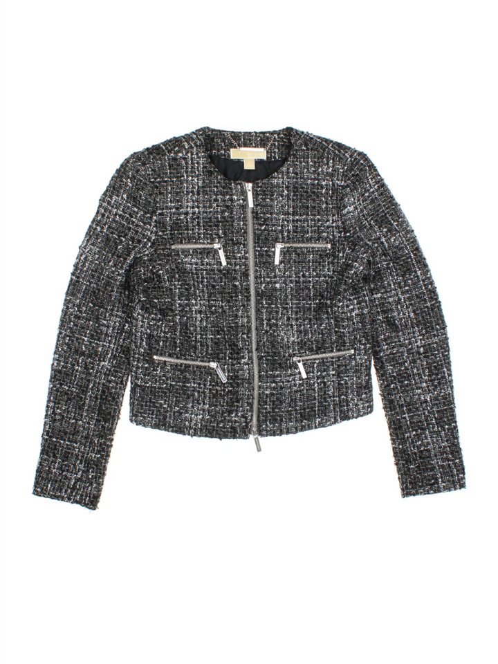 Y2K Michael Kors Tweed Jacket (Size XXS) - VintageFolk