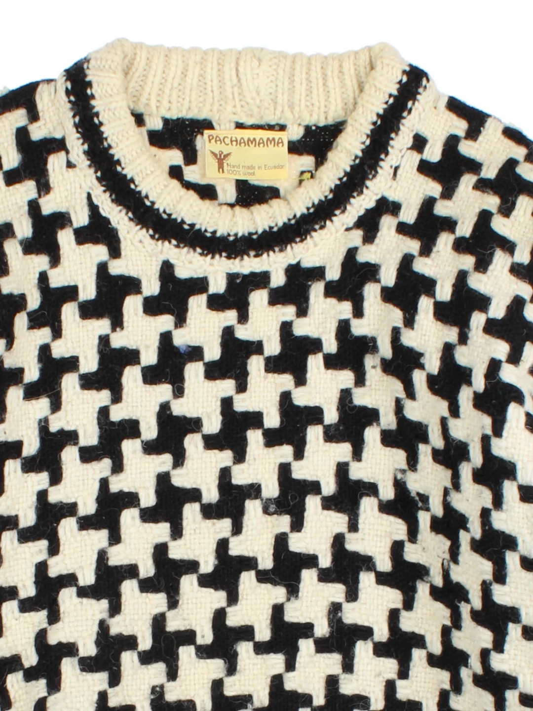 90's Pachamama Houndstooth Jumper (Size L)