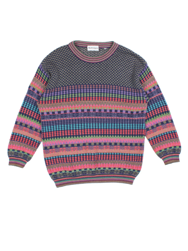 90's Selfridges Geometric Jumper (Size M) - VintageFolk