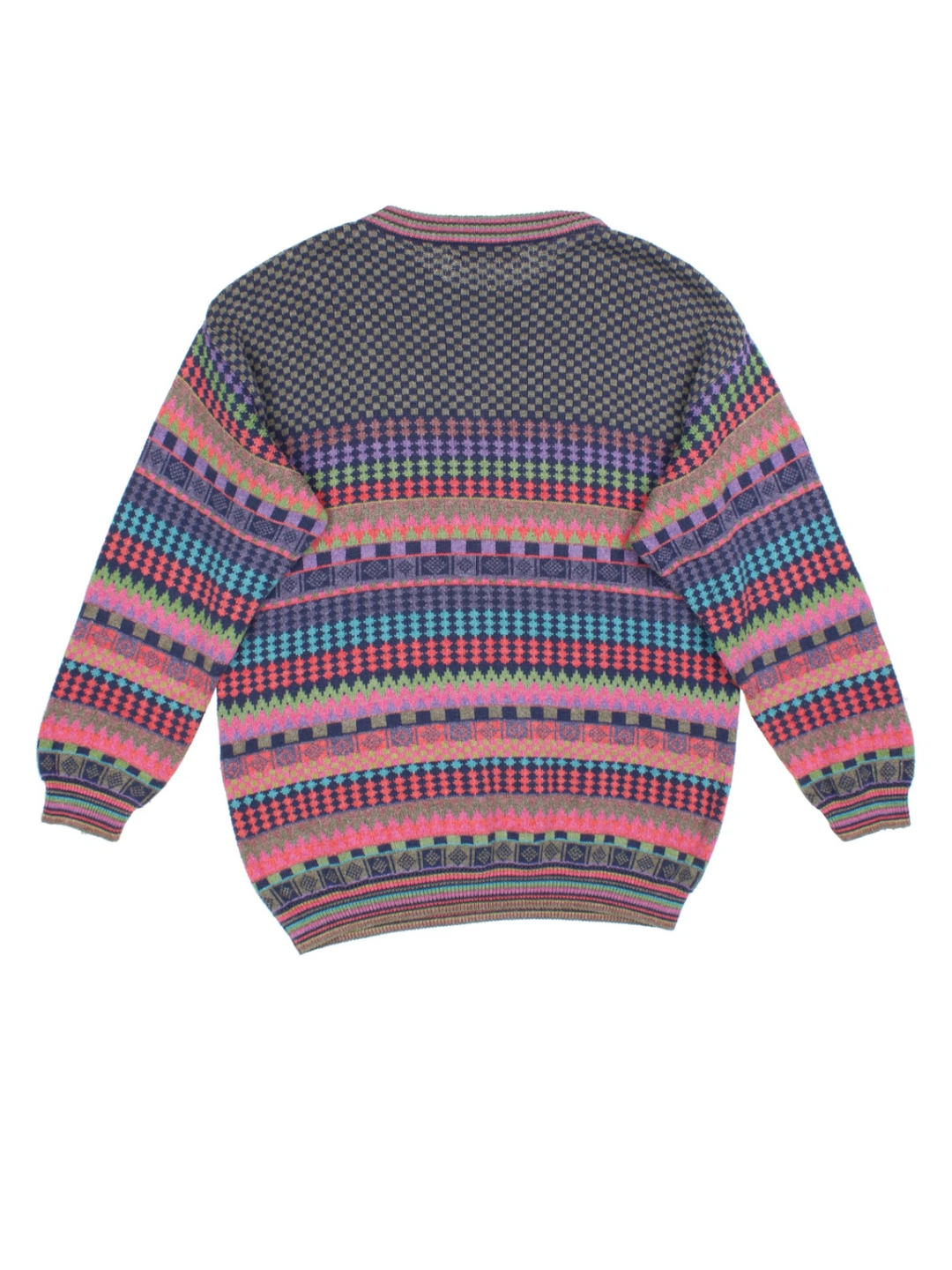 90's Selfridges Geometric Jumper (Size M) - VintageFolk