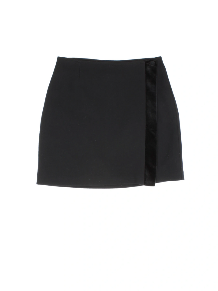 90's Wrap Over Mini Skirt (Size XS) - VintageFolk