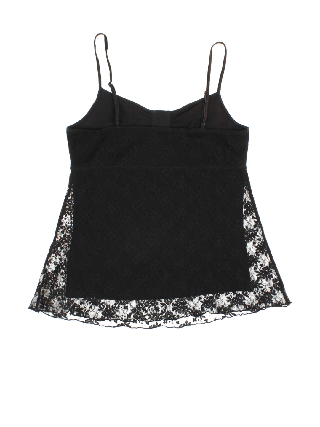 Y2K Lace Layered Vest Top (Size S) - VintageFolk
