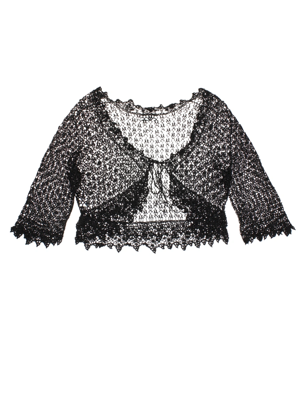 90's Crochet Bolero (Size L) - VintageFolk