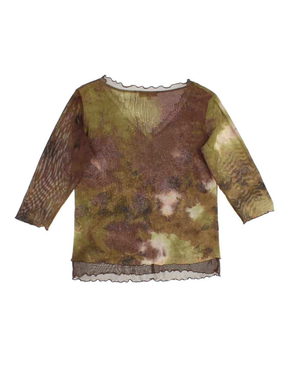 Y2K Tie Dye Mesh Top (Size M) - VintageFolk