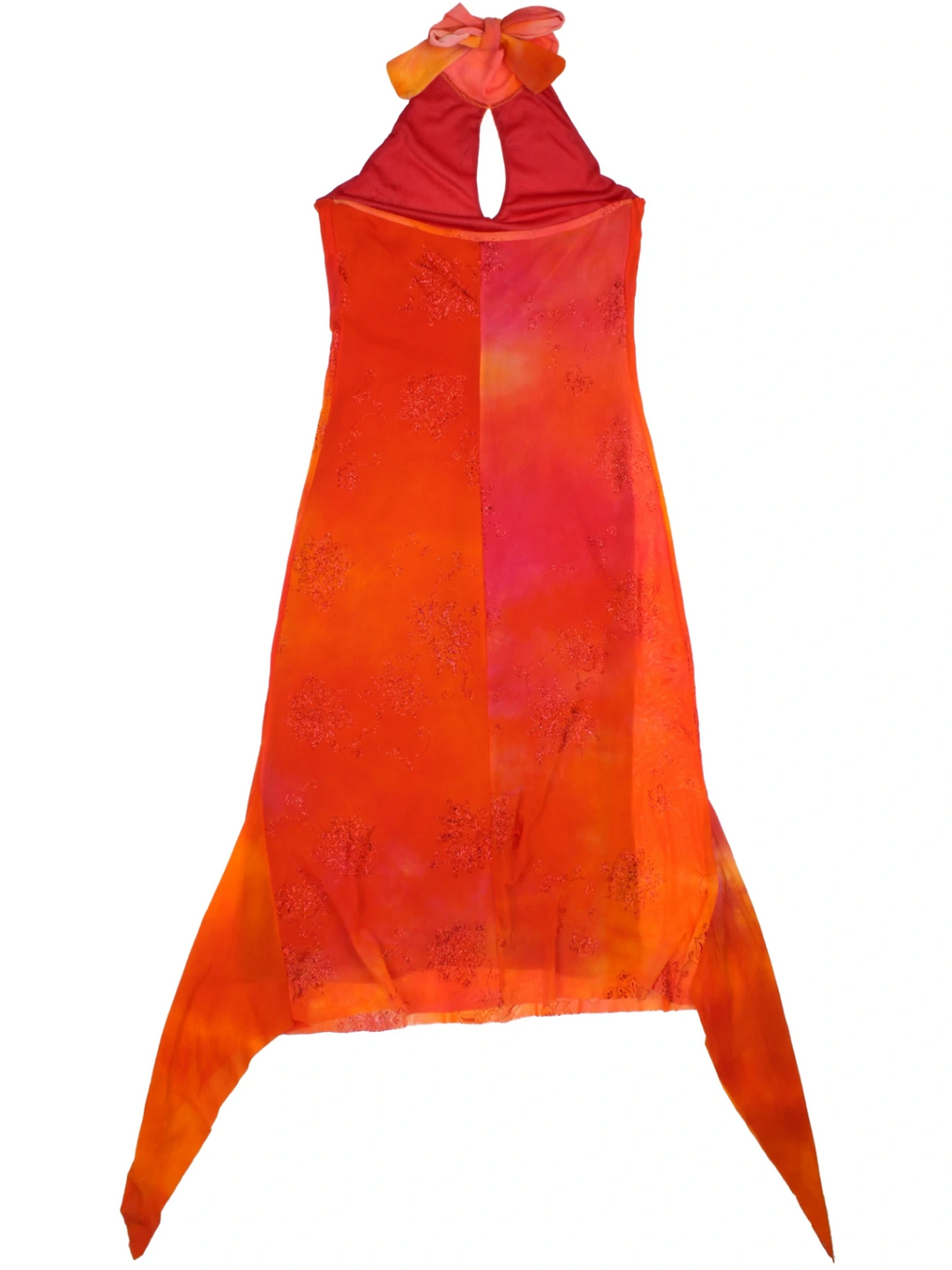 Y2K Embroidered Beaded Midi Dress (Size S) - VintageFolk