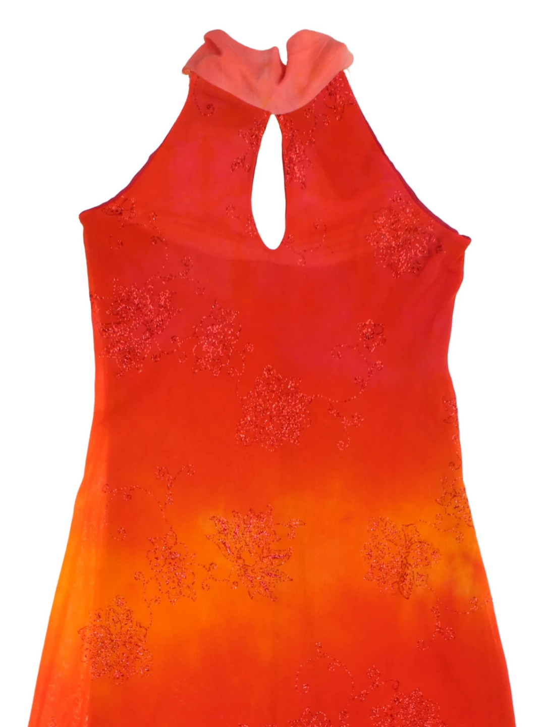 Y2K Embroidered Beaded Midi Dress (Size S)