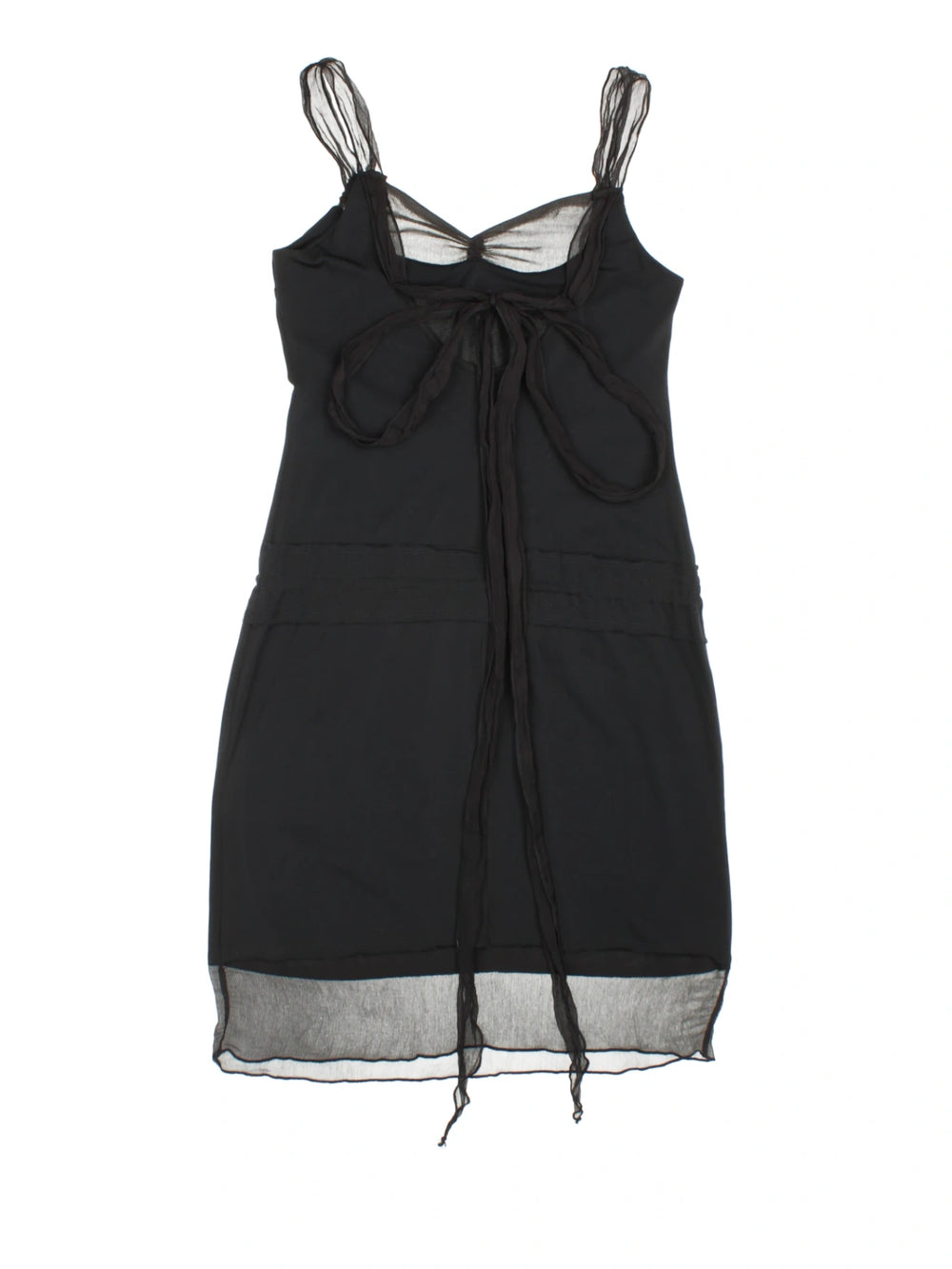 Y2K Mesh Layered Midi Dress (Size S) - VintageFolk