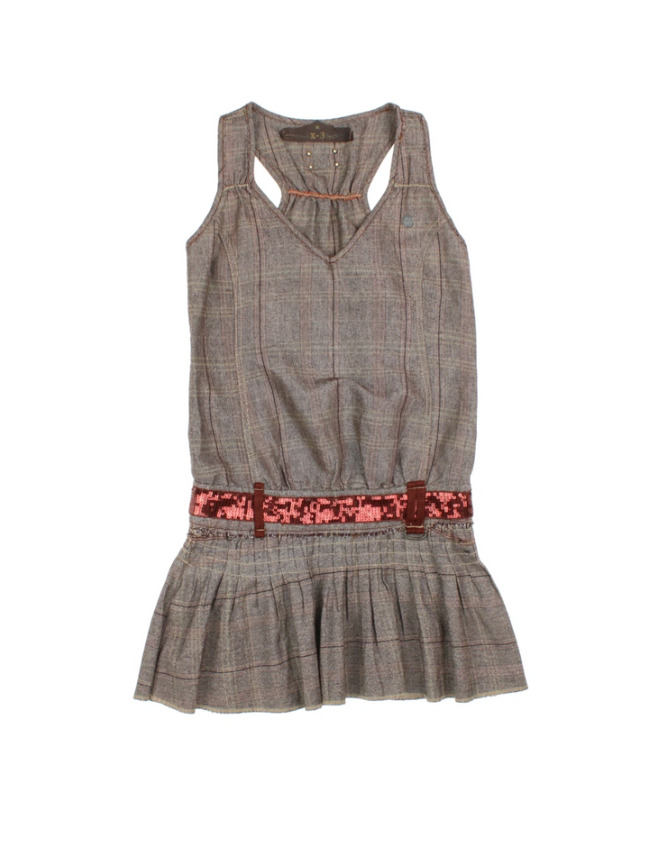 Y2K Plaid Mini Dress (Size S)