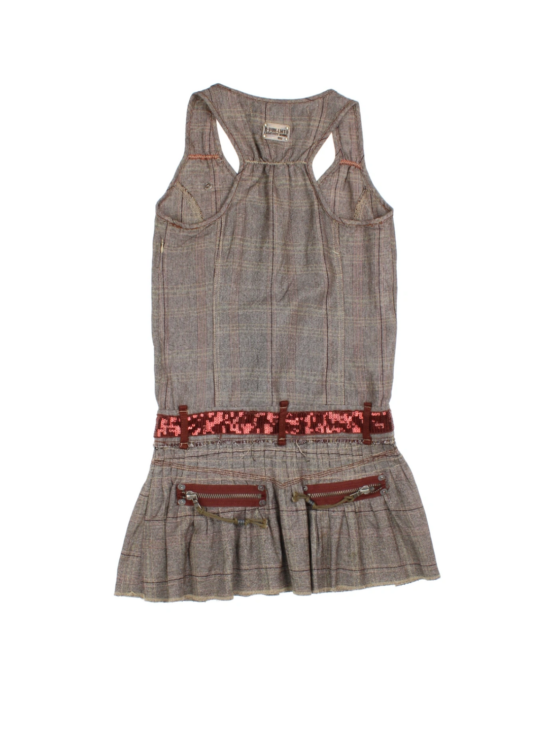 Y2K Plaid Mini Dress (Size S)