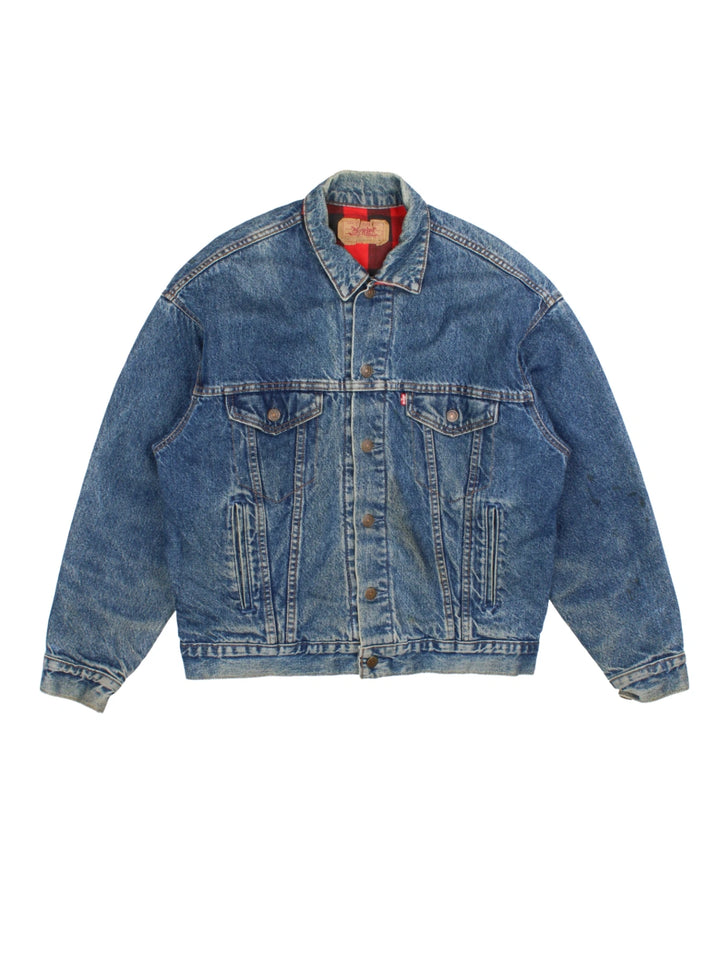 80's Levi Strauss Flannel Lined Denim Jacket (Size M)