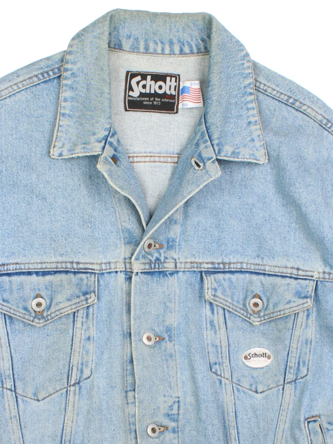 80's Schott Denim Jacket (Size XL) - VintageFolk