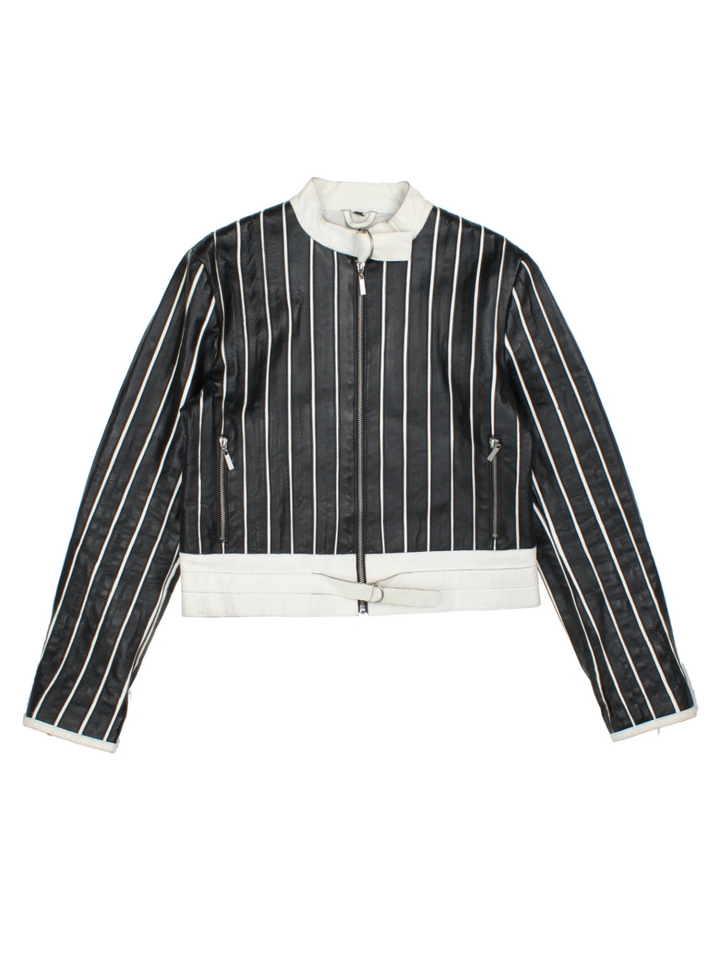Rino & Pelle Stripe Leather Jacket (Size S)