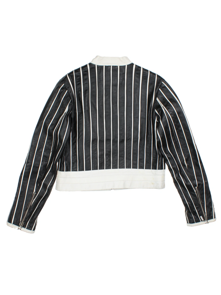 Rino & Pelle Stripe Leather Jacket (Size S)